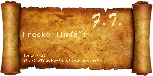 Frecko Timót névjegykártya